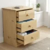 Hioshop Nelly kommode 3 laden gebeitst