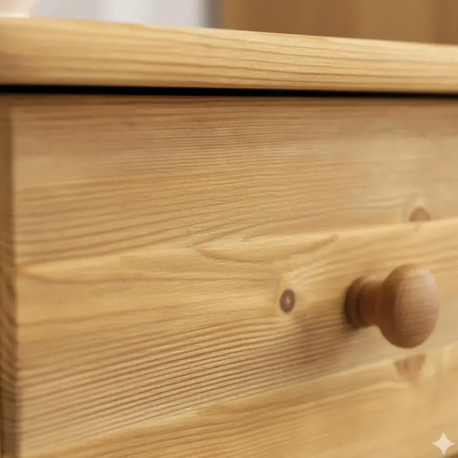 Hioshop Nelly kommode 3 laden gebeitst