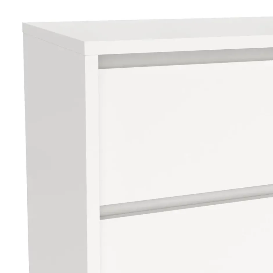Hioshop Next kommode 1 deur 3 lades wit