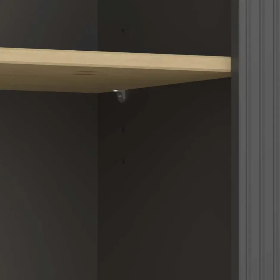 Hioshop Nola wandkast 4 planken koffiekleur