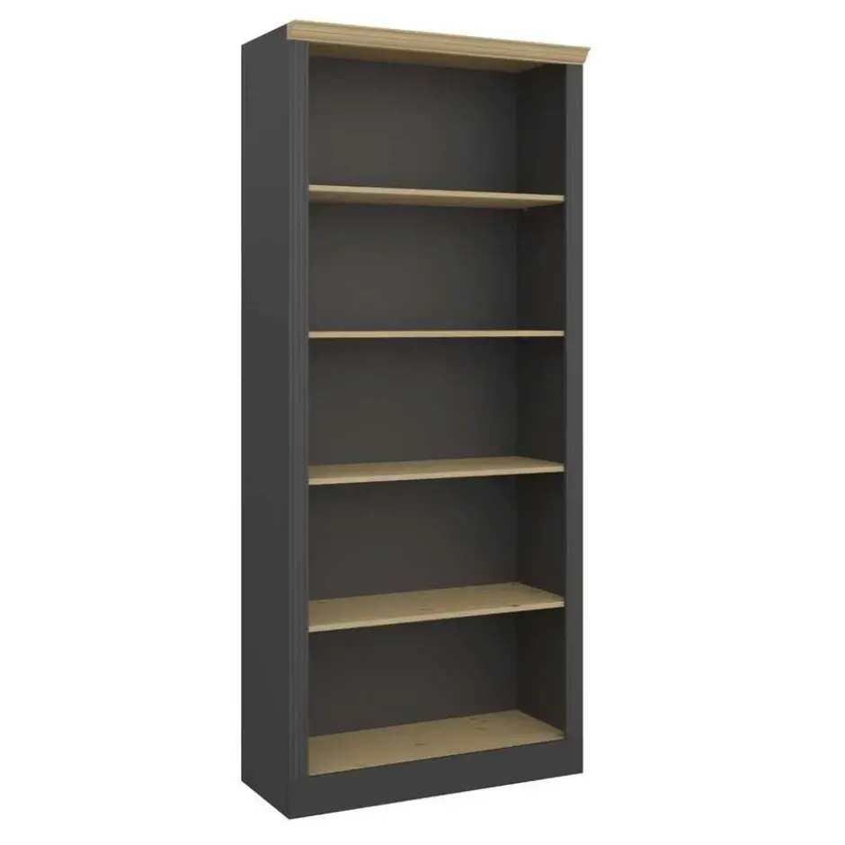 Hioshop Nola wandkast 4 planken koffiekleur