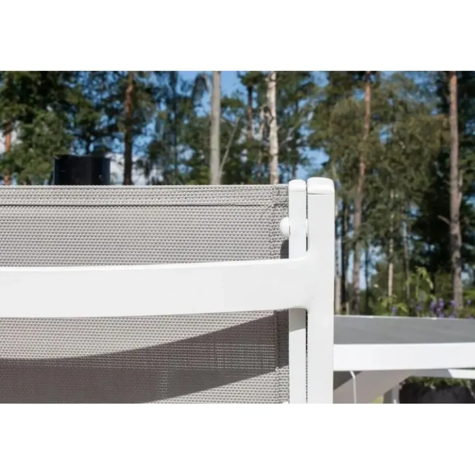 Hioshop Parma tuinmeubelset tafel 140x140cm 6 stoelen Copacabana grijs
