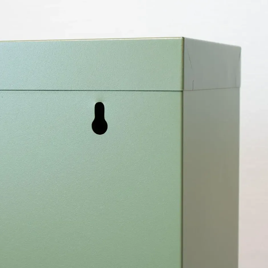 Hioshop Pisa schoenenkast groen metaal met 9 vakken
