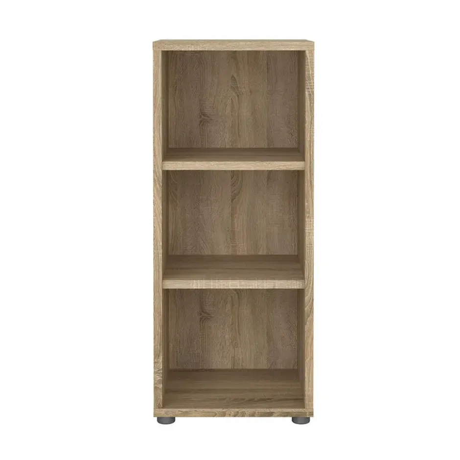 Hioshop Prima wandkast 3 vakken eikenstructuurdecor