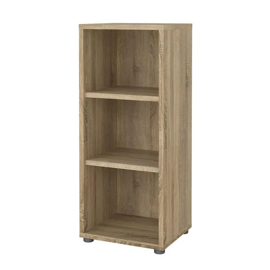 Hioshop Prima wandkast 3 vakken eikenstructuurdecor