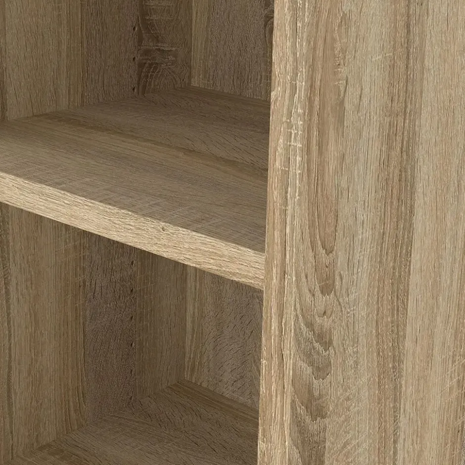 Hioshop Prima wandkast 3 vakken eikenstructuurdecor