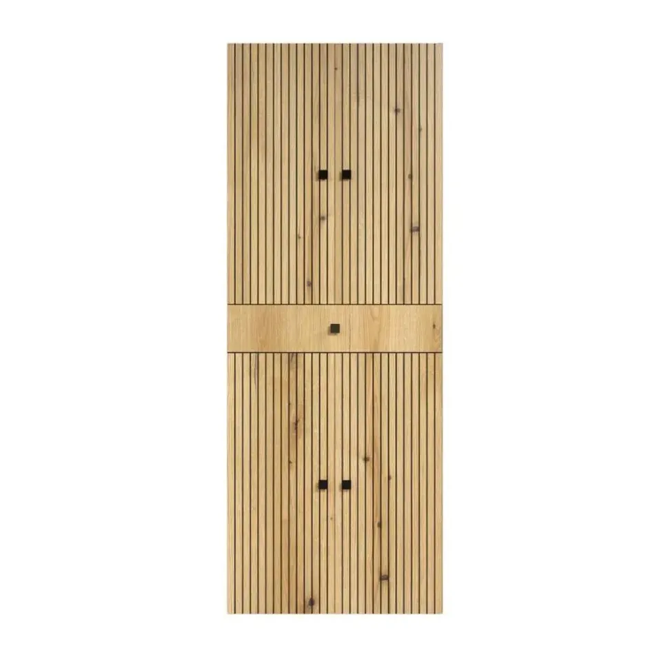 Hioshop PureBliss kolomkast eiken decor- antraciet