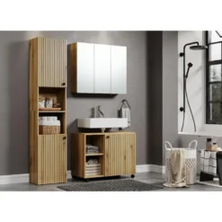 Hioshop PureBliss spiegelkast eiken decor