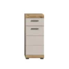 Hioshop Scout badkamerkast 1 deur- 1 lade kasjmier decor mat- eiken decor