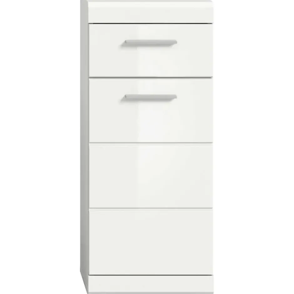 Hioshop Scout badkamerkast 1 deur- 1 lade wit hoogglans- wit