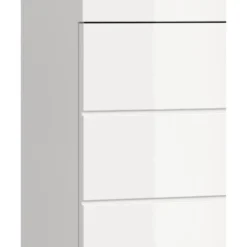 Hioshop Scout kolomkast 4 deuren- 1 lade wit hoogglans- wit