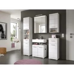 Hioshop Scout spiegelkast inclusief verlichting 2 deuren- 3 spiegeldeuren- 3