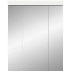 Hioshop Scout spiegelkast 3 spiegeldeuren wit hoogglans- wit