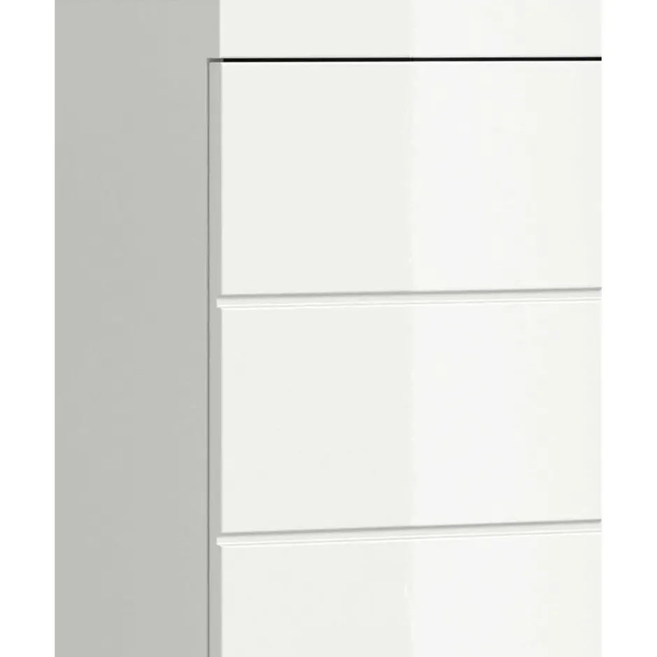 Hioshop Scout wastafel 2 deuren- 2 lades wit hoogglans- wit