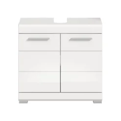 Hioshop Scout wastafel 2 deuren- 2 lades wit hoogglans- wit