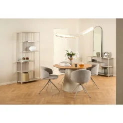 Hioshop Sea wandkast 2 lades 3 planken grijs