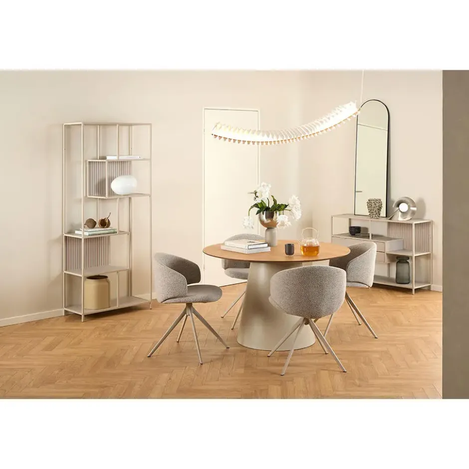 Hioshop Sea wandkast 2 lades 3 planken grijs