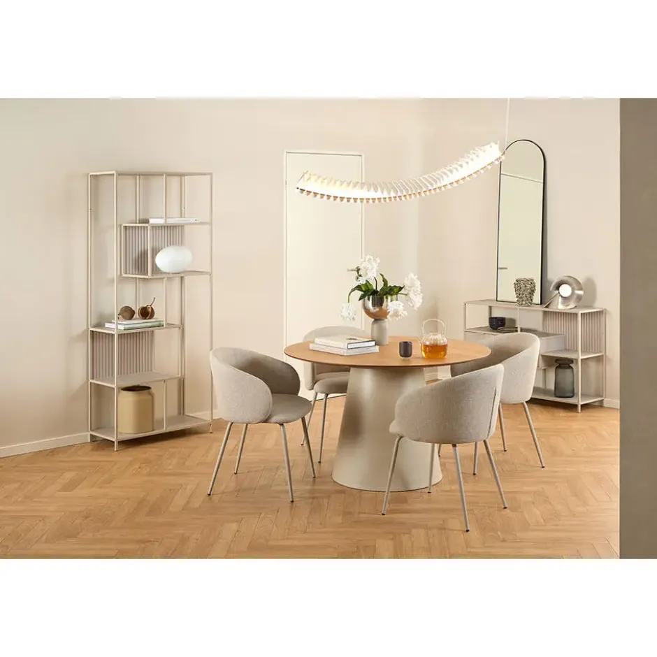 Hioshop Sea wandkast 2 lades 3 planken grijs