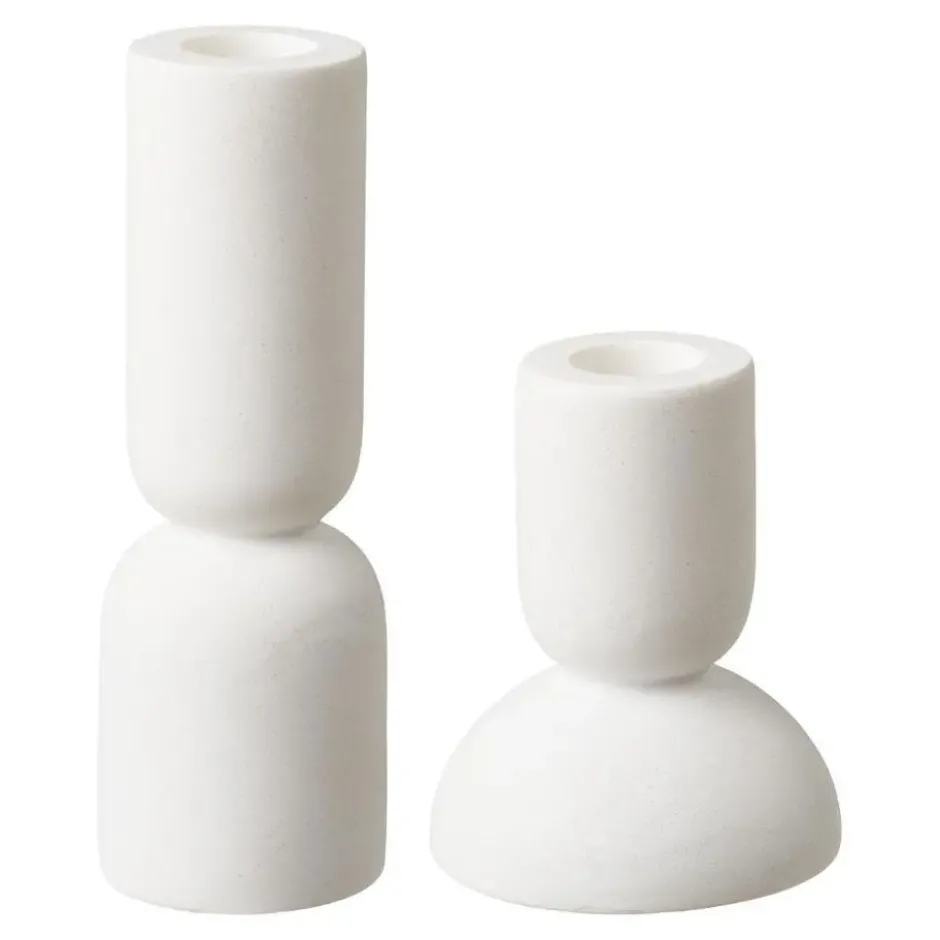 Hioshop Åse kandelaar set van 2 wit