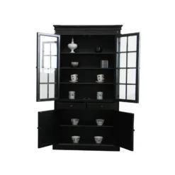 Hioshop Servieskast Mozart zwart dressoir met opzet