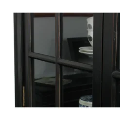 Hioshop Servieskast Mozart zwart dressoir met opzet