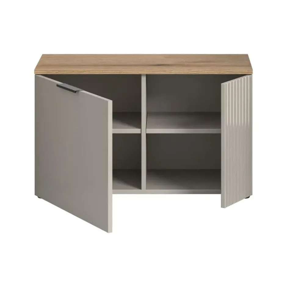 Hioshop Slide bank met opberging 2 deuren kasjmierdecor