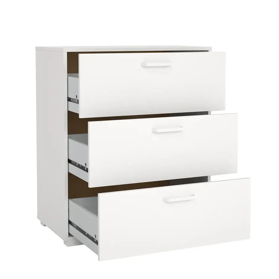 Hioshop Sofia ladekast 3 lades wit