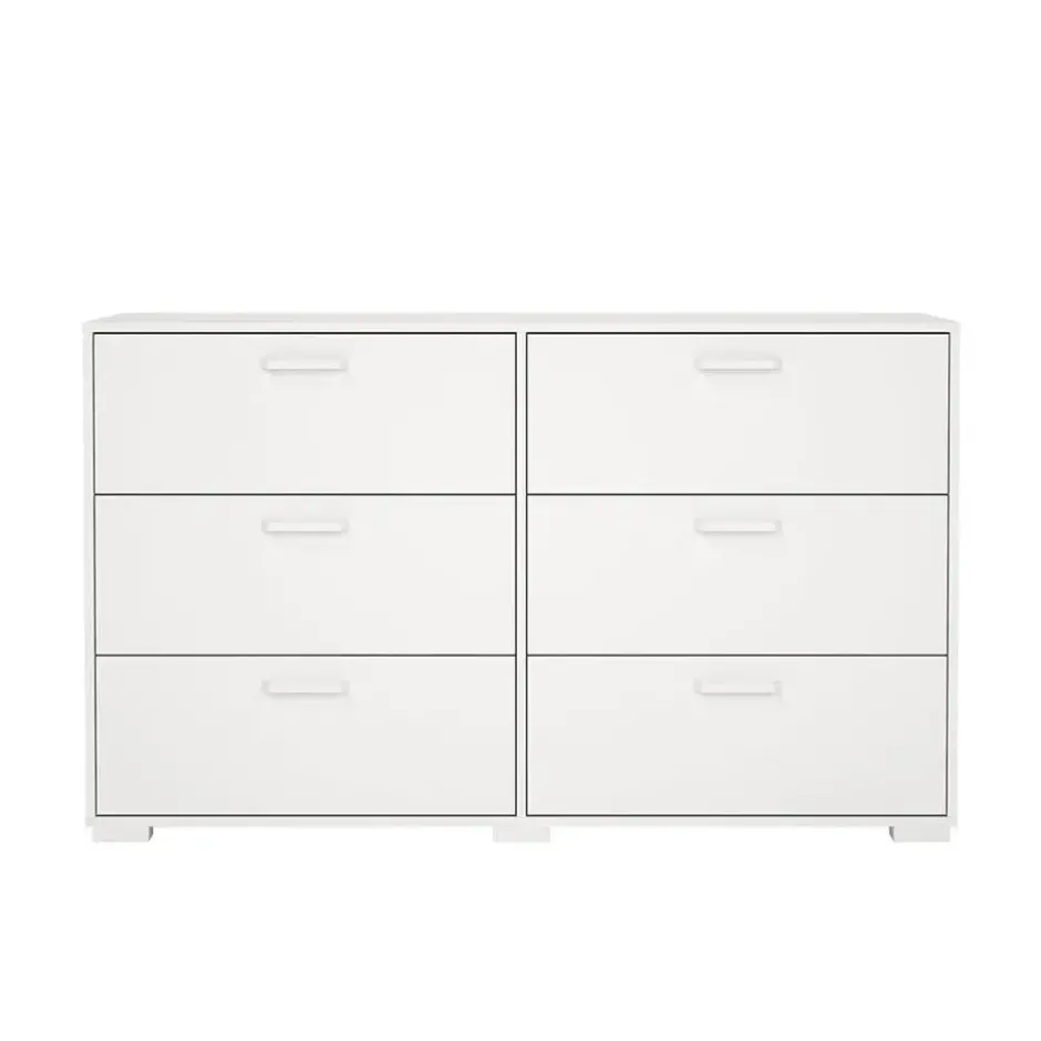 Hioshop Sofia ladekast 6 lades wit