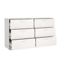 Hioshop Sofia ladekast 6 lades wit