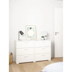 Hioshop Sofia ladekast 6 lades wit
