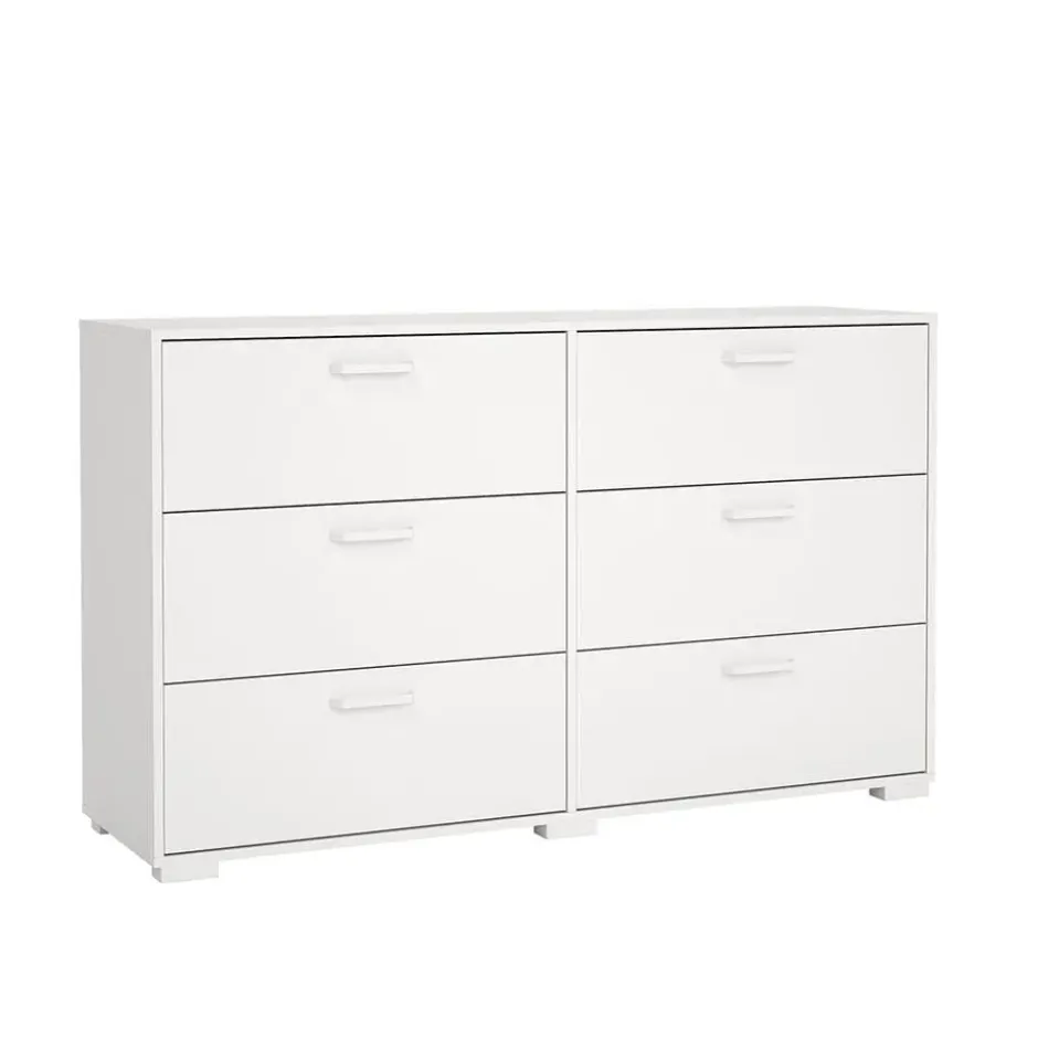 Hioshop Sofia ladekast 6 lades wit