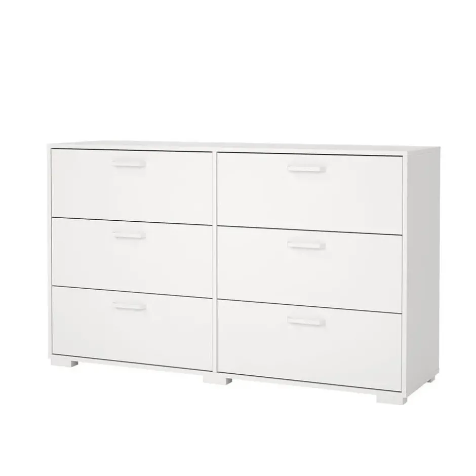 Hioshop Sofia ladekast 6 lades wit
