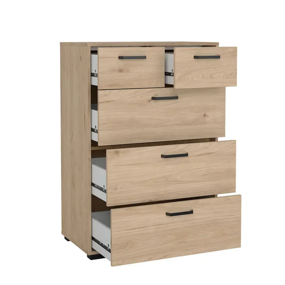 Hioshop Sofia ladekast 5 lades eikdecor