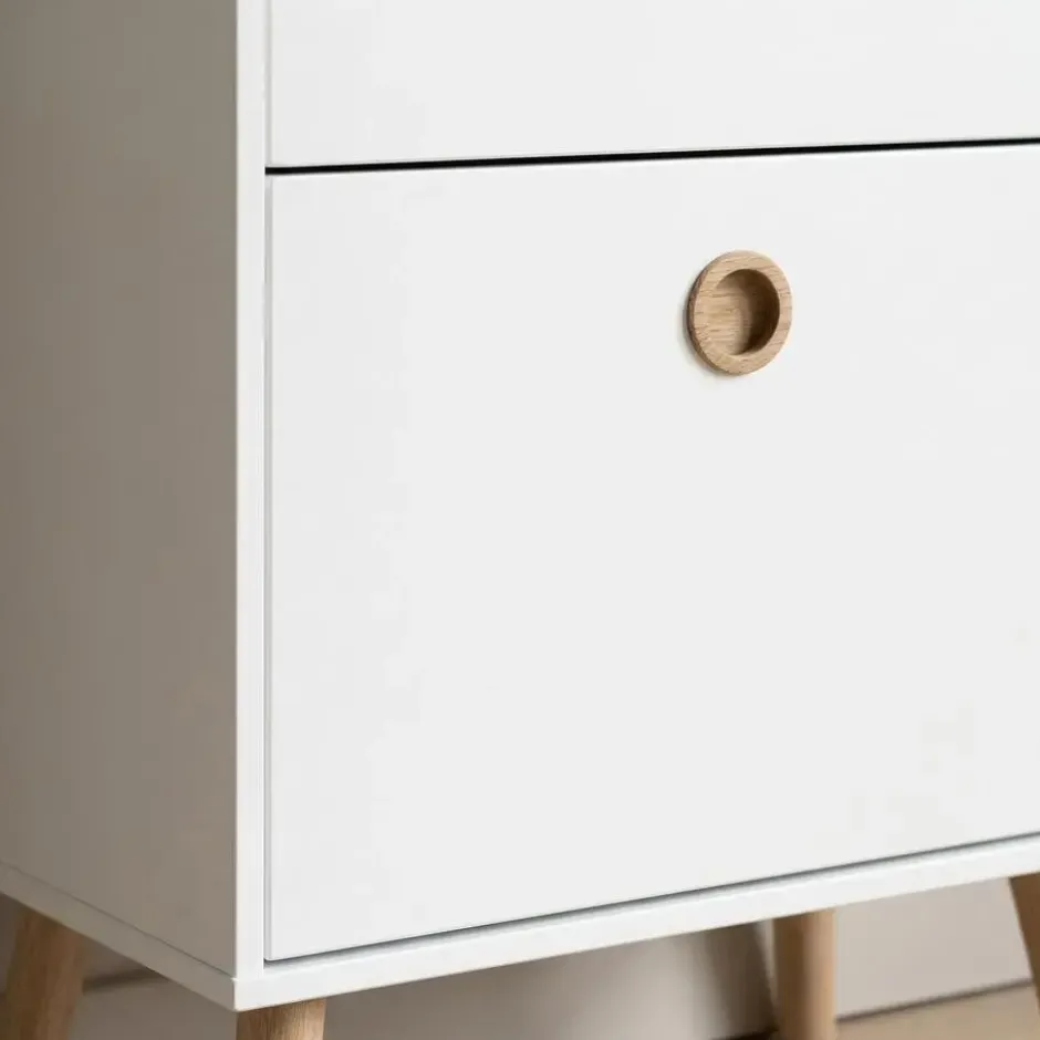 Hioshop Softline schoenenkast 3 kleppen wit