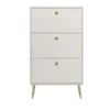 Hioshop Softline schoenenkast 6 kleppen wit
