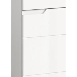 Hioshop Solero badkamerkast 1 deur- 1 lade wit hoogglans- wit