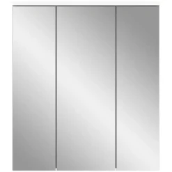Hioshop Solero spiegelkast 3 spiegeldeuren wit hoogglans- wit