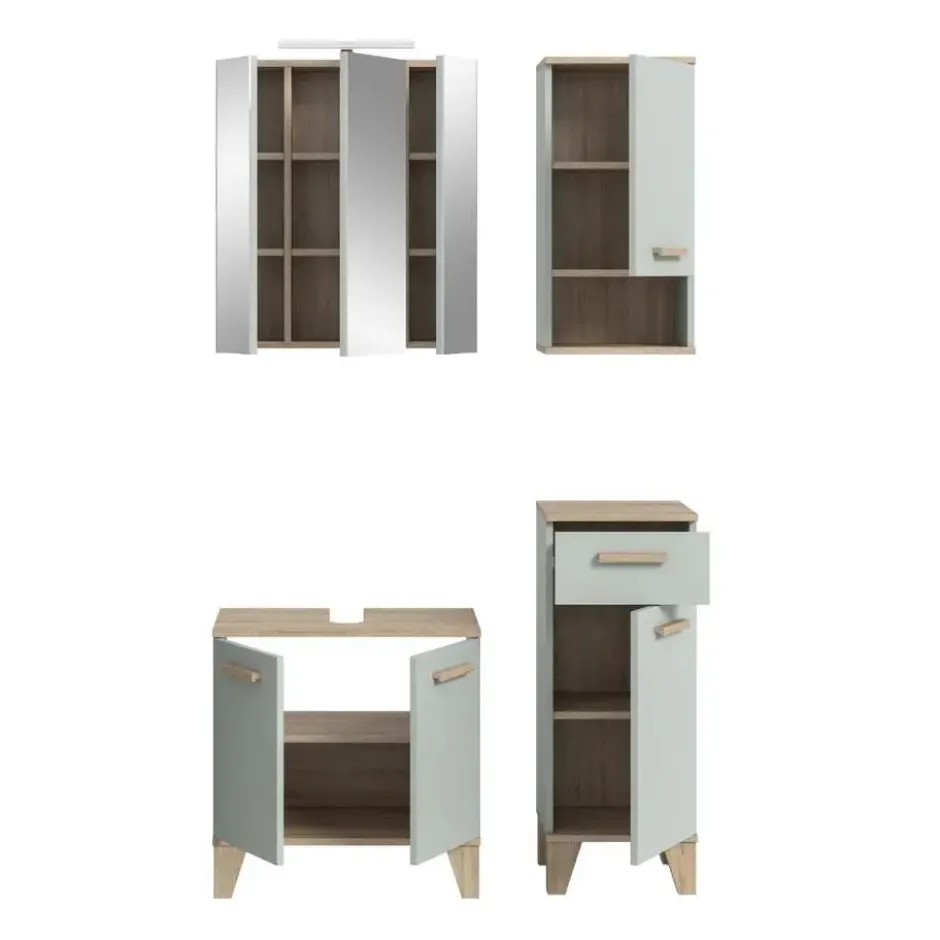 Hioshop Star badkamer incl verlichting 109cm lichtgroen