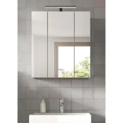 Hioshop Star spiegelkast incl verlichting 3 spiegeldeuren eik decor