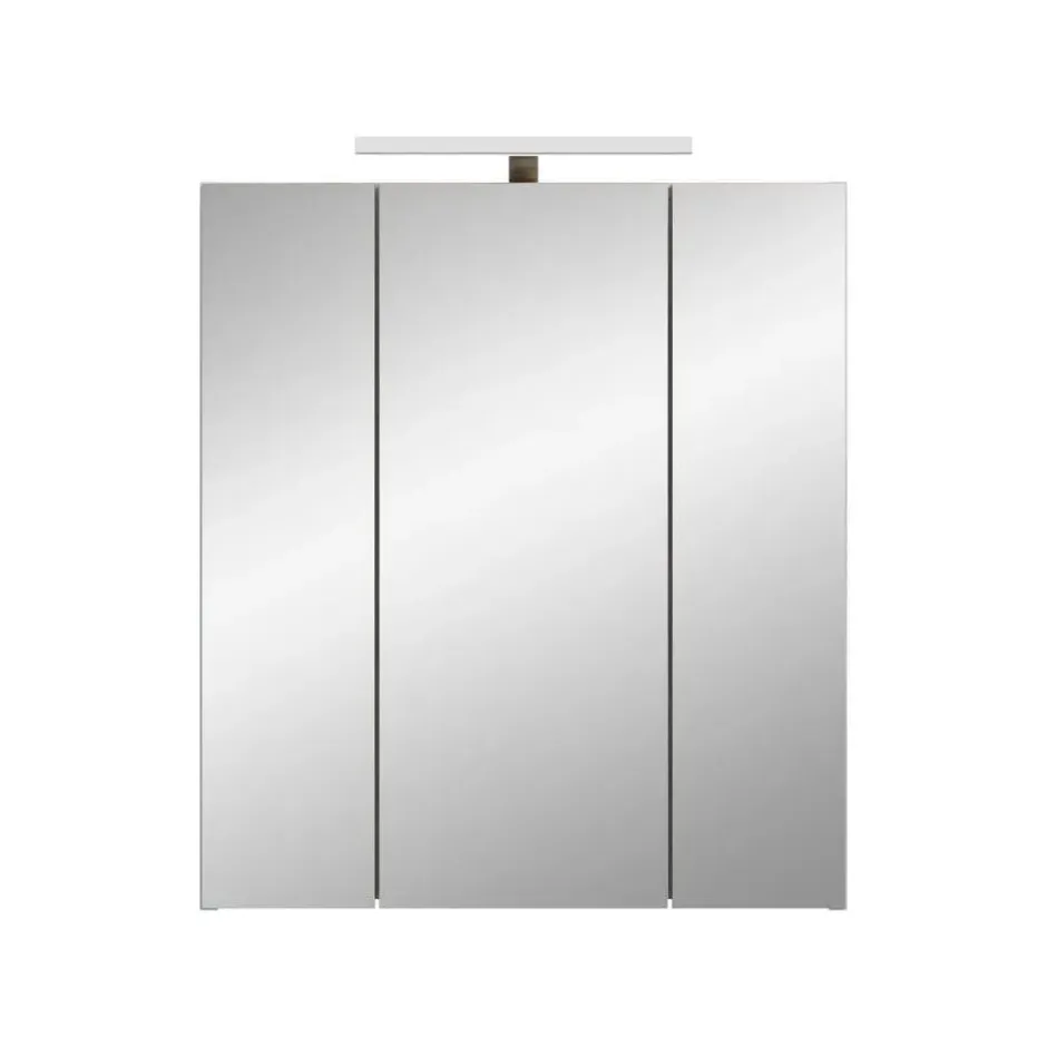 Hioshop Star spiegelkast incl verlichting 3 spiegeldeuren eik decor