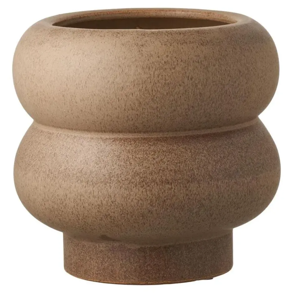 Hioshop Stina bloempot Ø19cm bruin