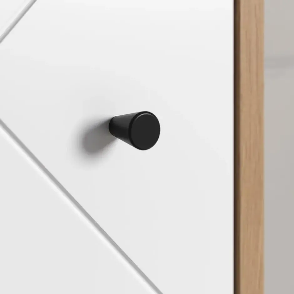 Hioshop Touch wastafel mat wit- eiken decor