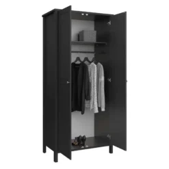 Hioshop Tromsø kledingkast 2 deuren koffiekleur