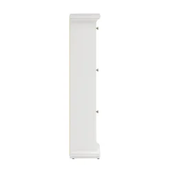 Hioshop Venedig schoenenkast met 3 klepdeuren in wit