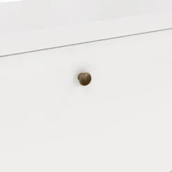 Hioshop Venedig schoenenkast met 3 klepdeuren in wit