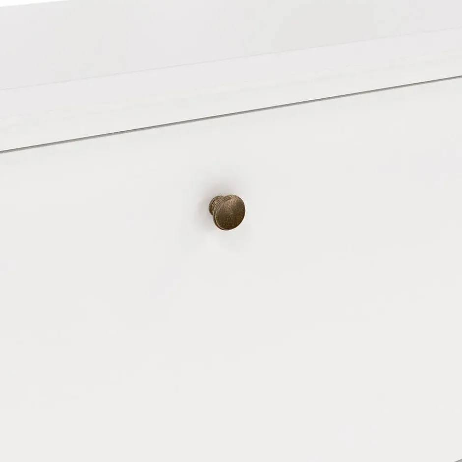 Hioshop Venedig schoenenkast met 3 klepdeuren in wit