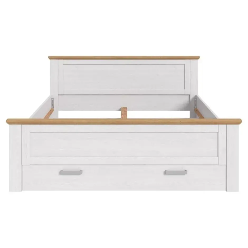 Hioshop Verona bed 180x200cm met opbergruimte Siberische lariks decor- eik