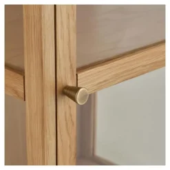 Hioshop Vigga vitrinekast 1 glazen deur eik