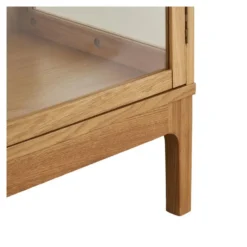 Hioshop Vigga vitrinekast 1 glazen deur eik