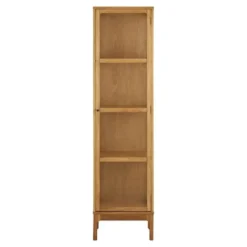 Hioshop Vigga vitrinekast 1 glazen deur eik